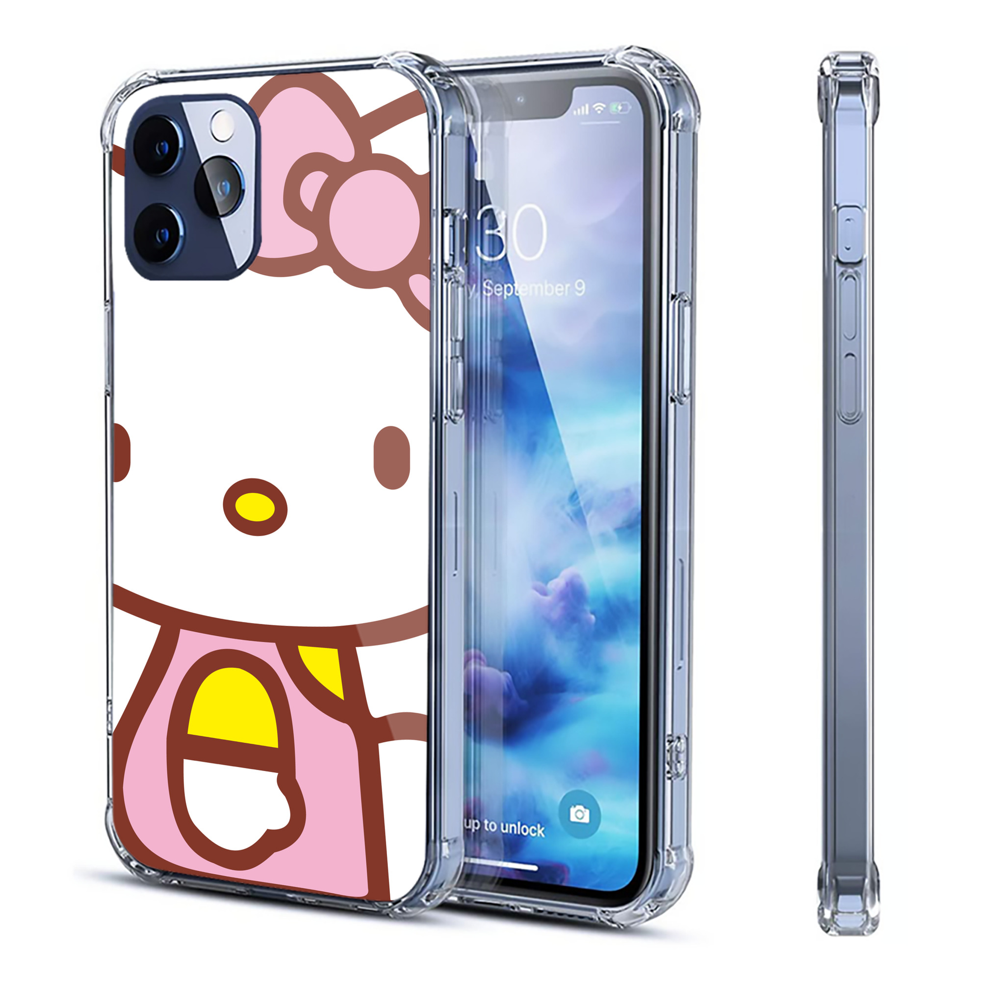 （画像用） Hello Kitty ハローキティ 【iPhone 12シリーズ対応】透明スマホケース（クリアソフトケース）